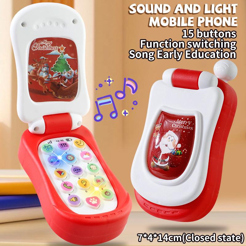 Children Puzzle Early Education Multifunctional Music Mobile Phone Baby Simulation Model Telephone Cartoon Lighting Toy Gift