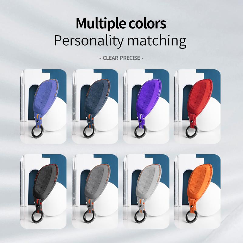 Car Key Case For Haval DARGO XY H-DOG H6 M6 F7 2023 2024 Alcantara Smart Remote Keyless Cover Shell Protector Accessories