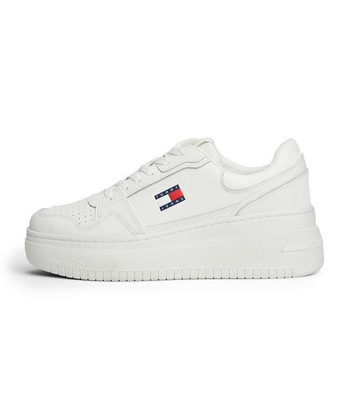 Tommy Jeans Meg Platform Leather Sneakers - White (T52G0Arsc55Jt1Ybl)