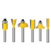 6pcs Wood Milling Cutter Set Wood Trimming Straight Milling Cutter Wood Working Router Tools 6mm 1/4inch Shank