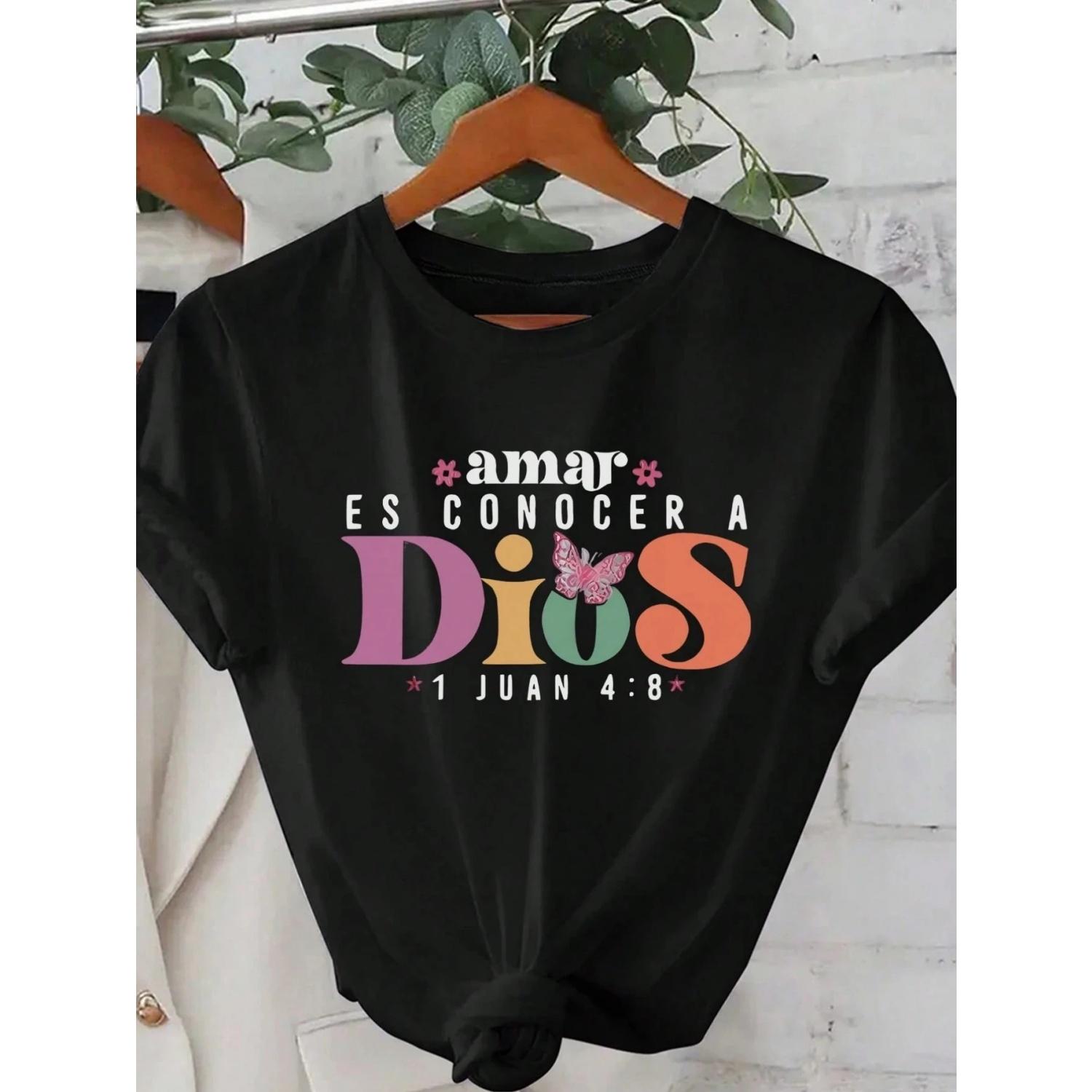 Creative Style Pattern Printed T-Shirts, Casual T-Shirts with Short Sleeves And Spring And Summer Fashion Women S Tops T-Shirts XXXXXL чёрный