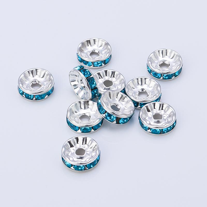 Louleur High Quality Rhinestone Crystal Beads Rondelle Loose Spacer Beads For DIY Jewelry Making Accessories Supplie Wholesale