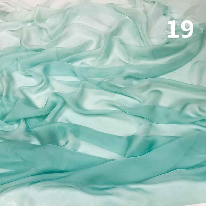 2M Styl Starożytny Kolor Tęczowy Gradient Szyfonowa Tkanina 30D Organza Tiulowa Tkanina Do Rękodzieła Hanfu Suknia Ślubna Dekoracja Sceniczna