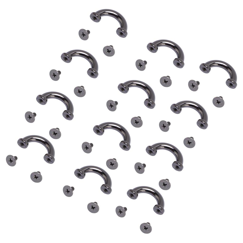 12 Set U Rings Metal Buckle Arch Bridge Handbag Connector Bag Strap Hangers Hardware Accessories