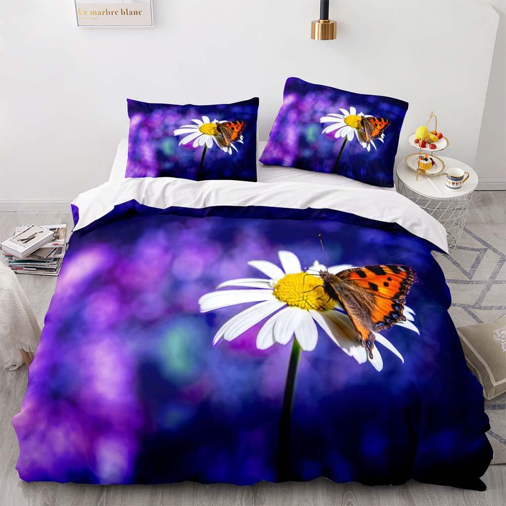 

Butterfly Duvet Set Digital Printing 3D Three-Dimensional Printing Home Textiles Children S Three-Piece Set Four-Piece Sheet Set 90 * 200 two-piece set
