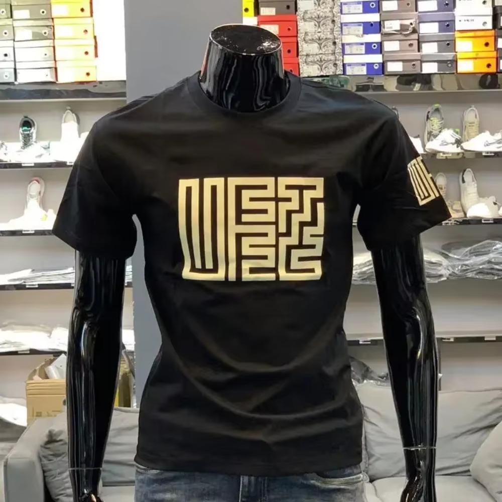 

High Quality Cotton Oversized T-shirt Men s Fashion Loose Summer Women s Short Sleeves Top Luxury Brand Top Unisex XXXXXL чёрный