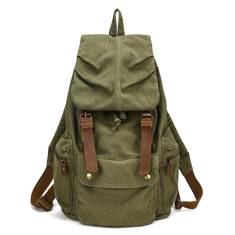 

Seven-Color Universal Canvas Backpack | Multi-Purpose Travel & College Bag with Large Capacity зелёный