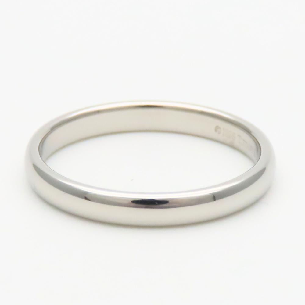 Używane TIFFANY&Co. Pierścionek Klasyczna obrączka UE#57.5 Platyna Pt950 4.8g Platyna prosta