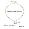 Böhmische Dame Perle mehrschichtige Blume Schleife Herz Halsband kurze ultrafeine Schlüsselbeinkette Halskette