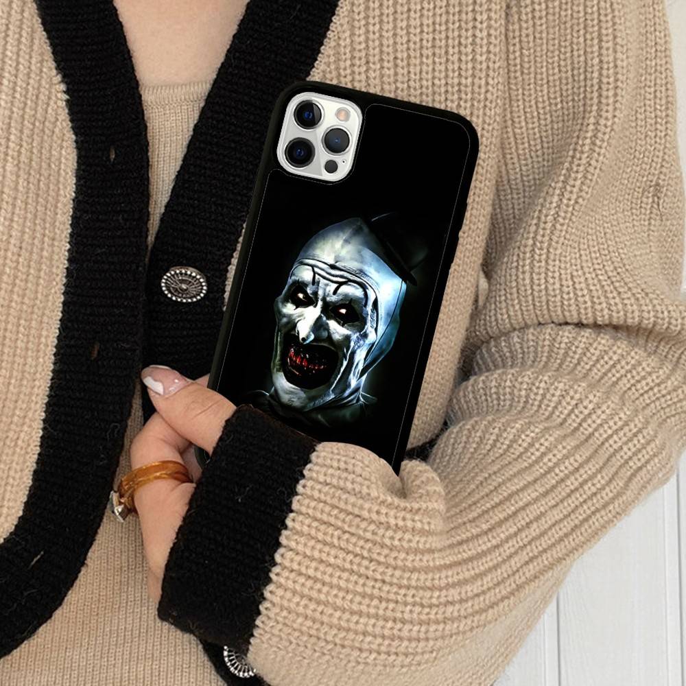 T-Terrifier Funny Horror Phone Case For IPhone 16 Pro Max 15 14 Plus 14 13 12 11 17 PC+TPU Cases Back Cover