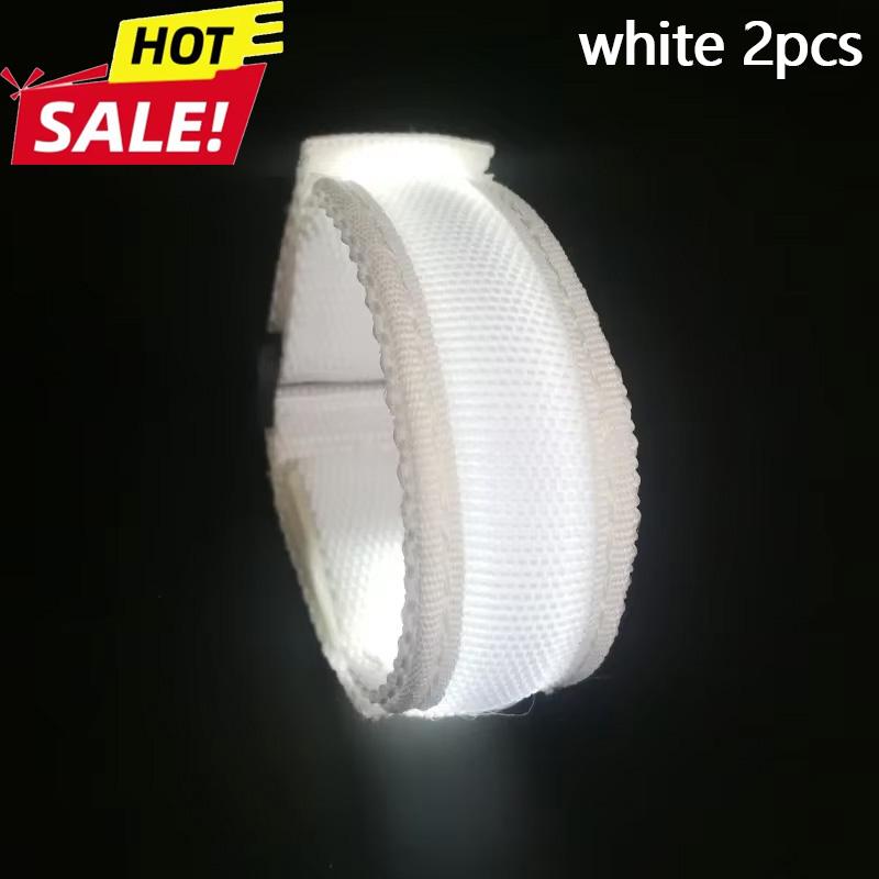 

2Pcs LED Light Luminous Armband Bracelet Night Reflective Safety Belt Outdoor Sports Night Running Cycling Leg Arm Band Unisex