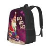 Santa Clause Scooterist Hot Sale Schoolbag Backpack Fashion Bags Merry Christmas Santa Clause Xmas Holidyas Christmas