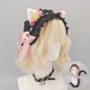 Fluffy Cat Ear Headband Cosplay Anime Convention Y2K Kawaii Lolita Hair Accessory Plush Hairband