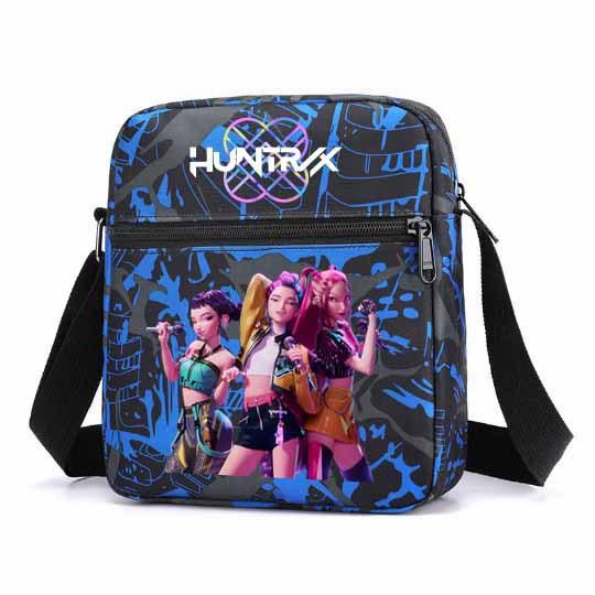 KPOP Oxford Cloth Print Crossbody Lunch Bag for Students Casual Shoulder Bag with Cartoon Design
