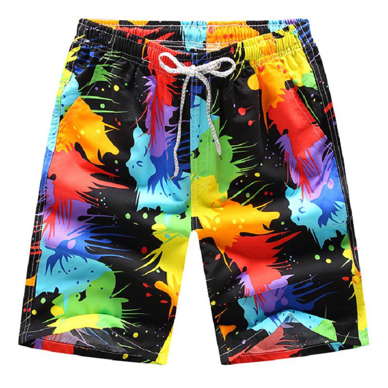 

Men s Quick-Dry Beach Shorts: Fashion Print, Plus Size, Summer Seaside Style XL