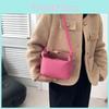 Trendy Street Style Small Square Handbag Soft Medium Pu Leather Crossbody Bag