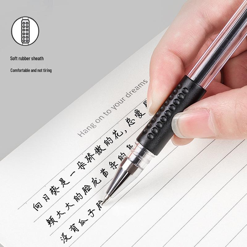 0.5mm Black Student Ballpoint Pen: Quick-Drying Exam & Office Pen