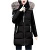 Womens Winter Thick Jacket Collar Zipper Pocket Coat Warm Cotton Hoodie Outwear