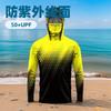 Herren Quick-Dry UV-Schutz Angel-Hoodie Mit Gesichtsschutz UPF 50 Atmungsaktive Performance-Bekleidung Angeln Outdoor