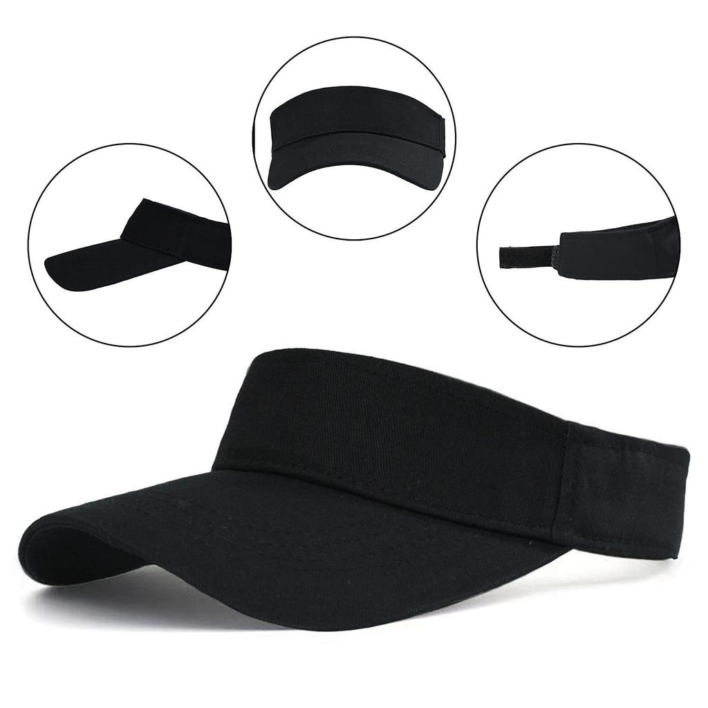 Outdoor Sports Hat Summer Sun Hat Men Women Cotton Adjustable Visor Uv Protection Top Empty Solid Sport Tennis Golf Running Hat
