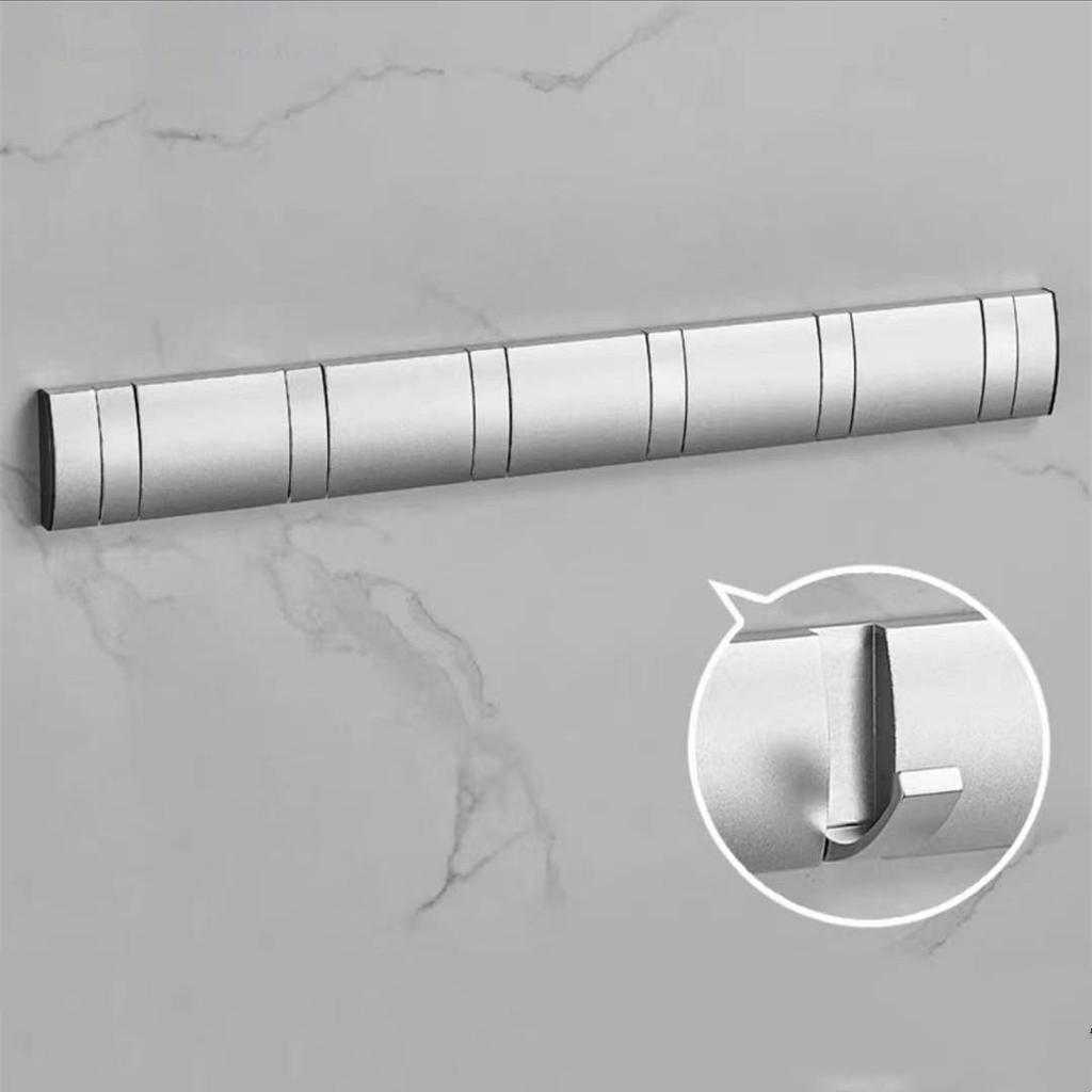 Wall-Mounted Folding Hook for Bathroom, Kitchen, Living Room, Wardrobe - 1 To 6 Row Hooks for Coats, Hats, and Clothes.