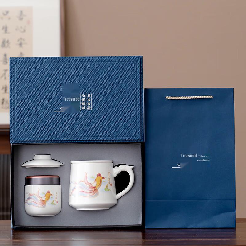 

Chaxun Prosperity Dragon Handle Ceramic Tea Infuser Mug Gift Set