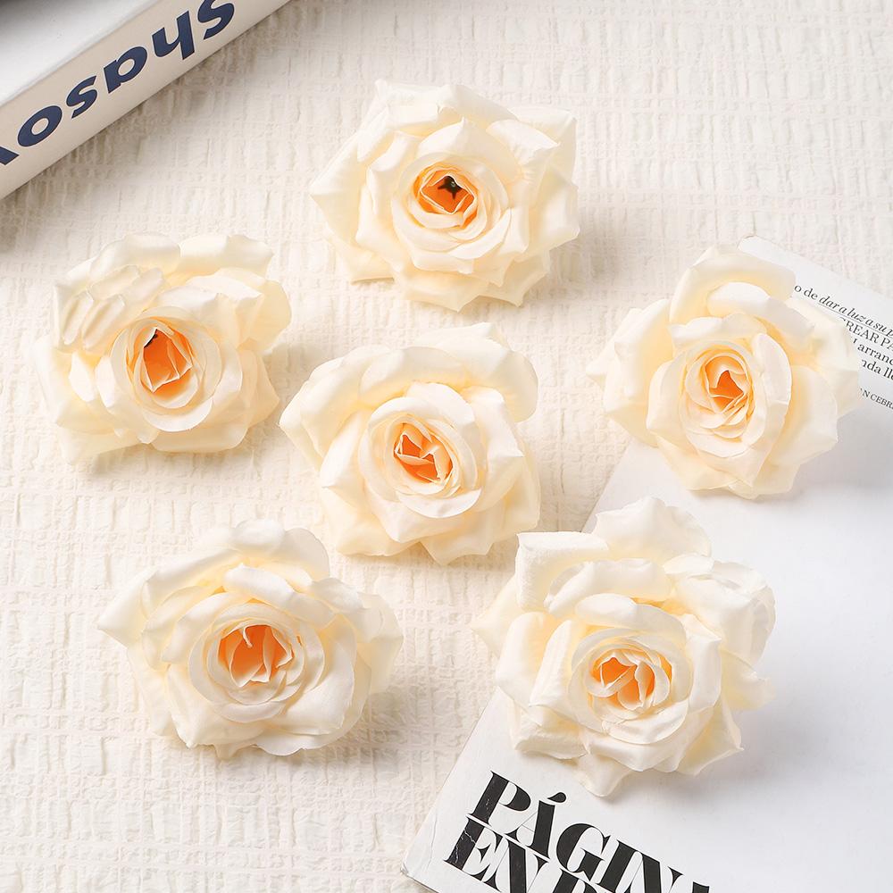 Rose Hair Accessory 9cm Artificial Flower Hair Clip Flower Brooch Bride's Headwear for Party Garden Home Decoration Wedding Deco