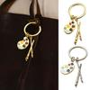 Palette & Paintbrush Keychain Pendant Creative Art Theme Keychain Portable Keychain Charm for Bag Backpack Students Teachers