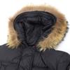 MONCLER MONCLER MESSINA fur hood down coat for women, black, 0 coat 0 blackUsed