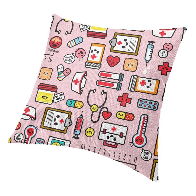Enfermera En Apuros Doctor Nurse Medicine Square Pillow Cover Home Decorative Cushions Throw Pillow Car Double-Sided Printing