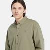 Timberland Solid Color Casual Business Commuting Crew Neck Long Sleeve Shirt Men Shirts Cassel-Green A2ANC-590