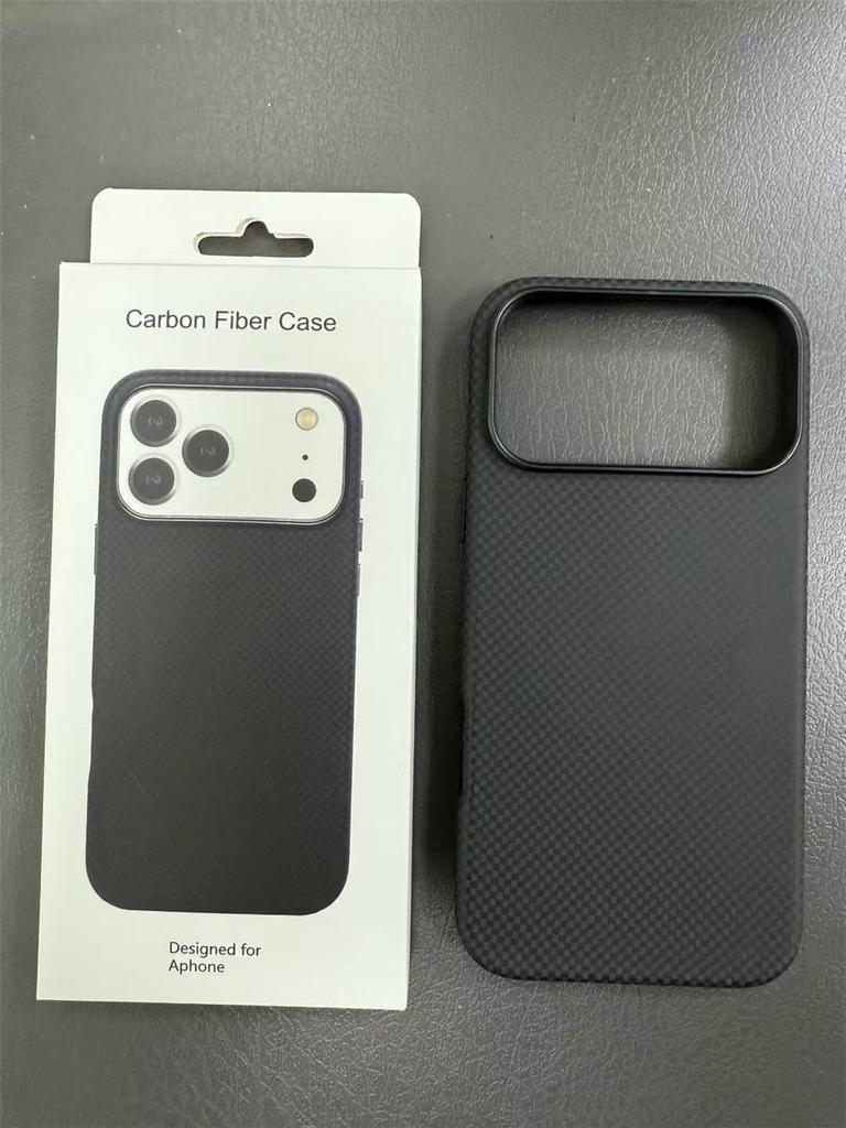 Offizielle Kevlar-Kohlefaser-Textur-Hülle mit Box für IPhone17 Pro Max 17 Pro 17 Air 17 für Magsafe Wireless Charging Cover