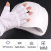Nail Art UV Protection Gloves for UV LED Lamp Nail Dryer Light Radiation Protection, Nail Art Tool Open-toed White