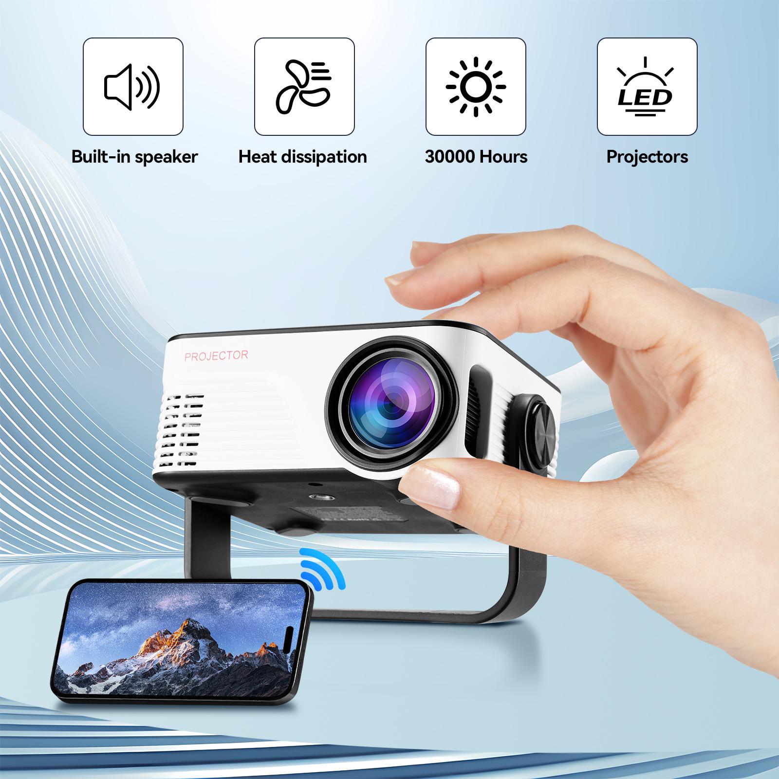 

M40 Portable 1080P HD 3D Projector with Mobile Phone Screen Mirroring & WiFi – Lightweight & Slim Design for Home Use English Manual