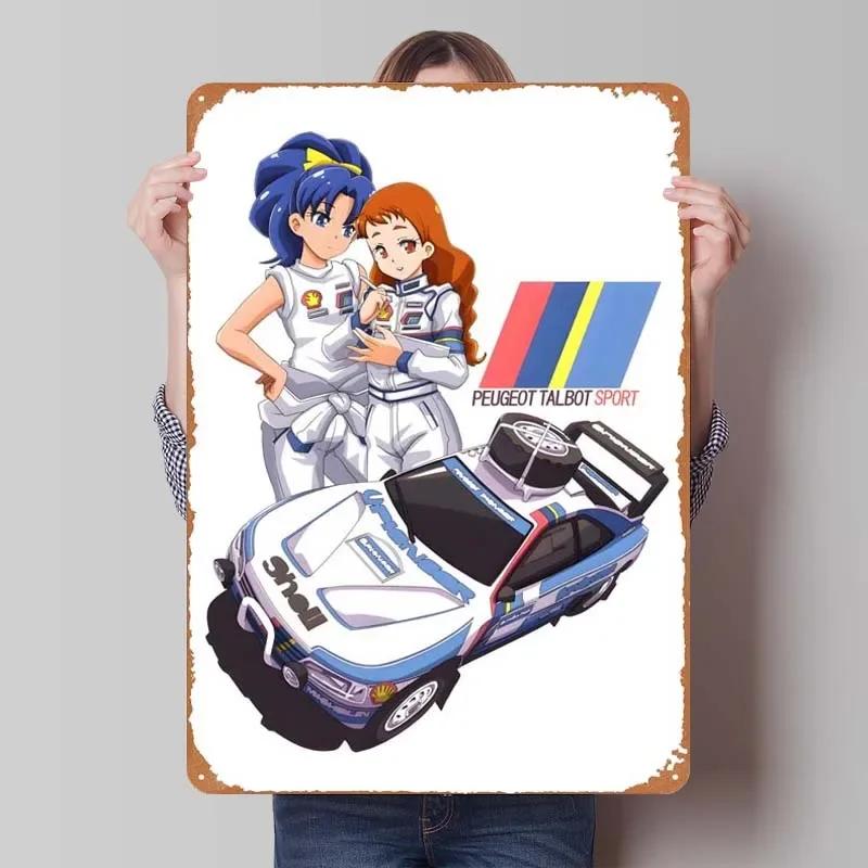 Peugeot Blechschild Autos Poster Retro Metallschild Plakette für Garagenwandkunst Dekoration Dekoration Wohnzimmer Heimdekorationen