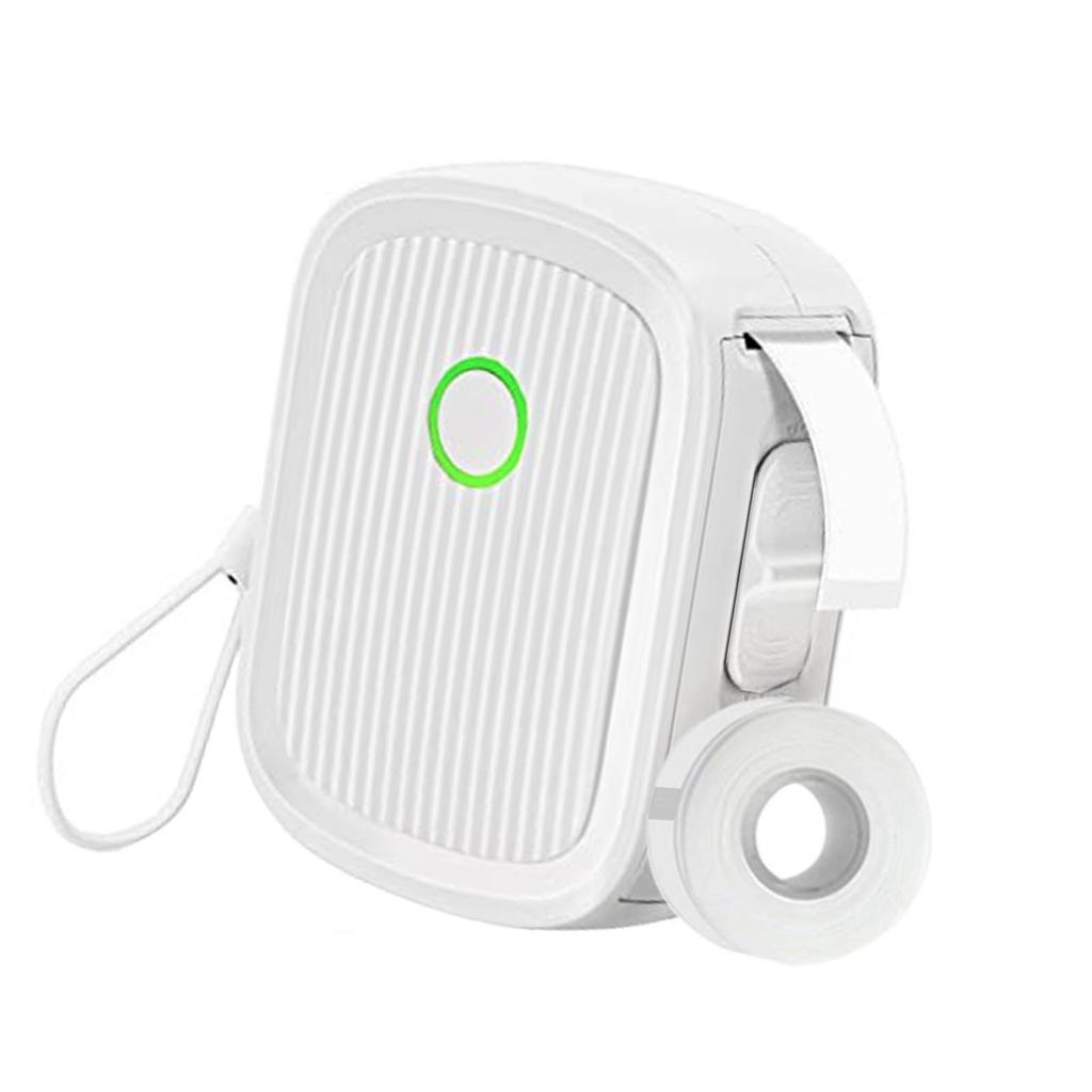 Thermischer Etikettendrucker 203dpi 12mm Druck Mini Wiederaufladbar APP-Steuerung BT Etikettenersteller mit 1 Rolle