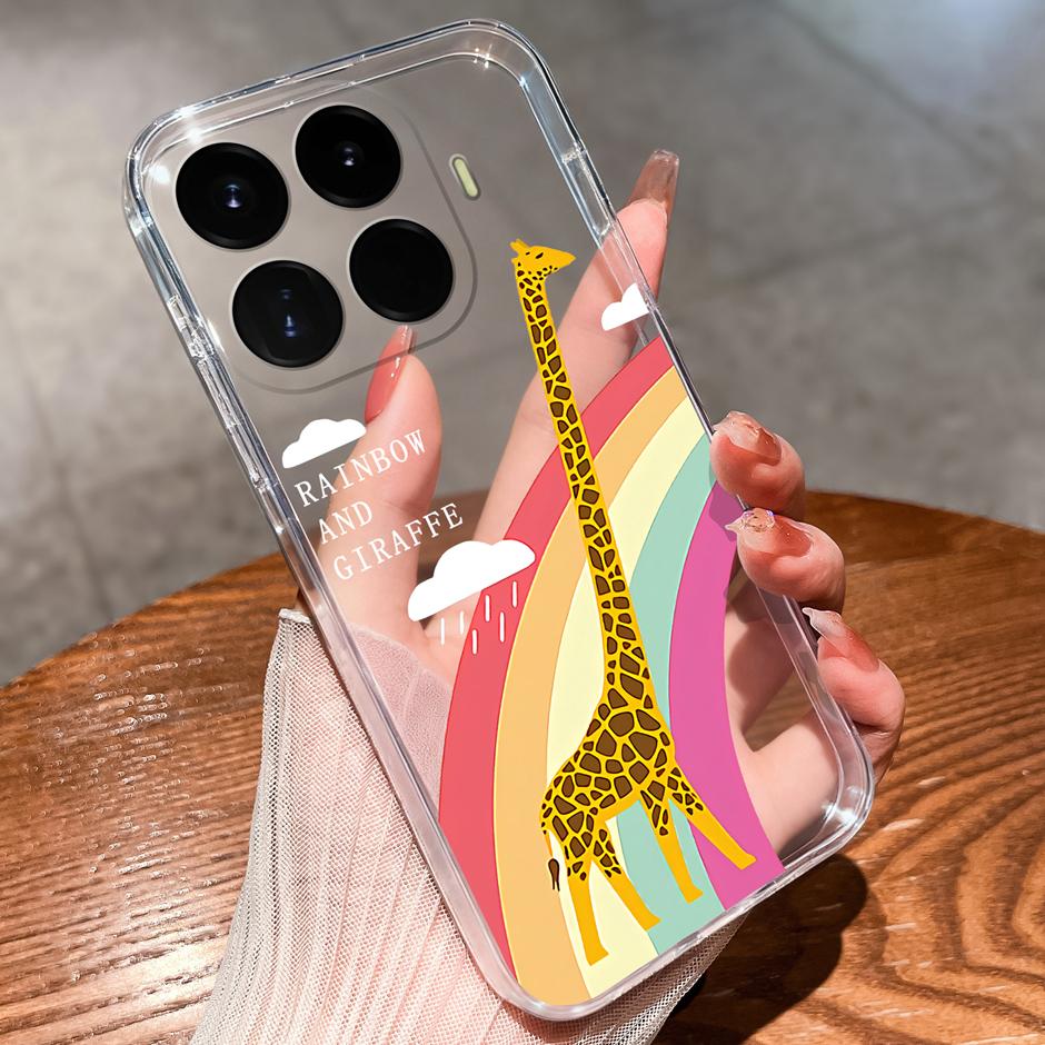 Case For Xiaomi17T 17Ultra Beautiful Flower Astronaut Anti-Fingerprint Transparent Shell For Xiaomi 17T 17 Ultra Coque Funda