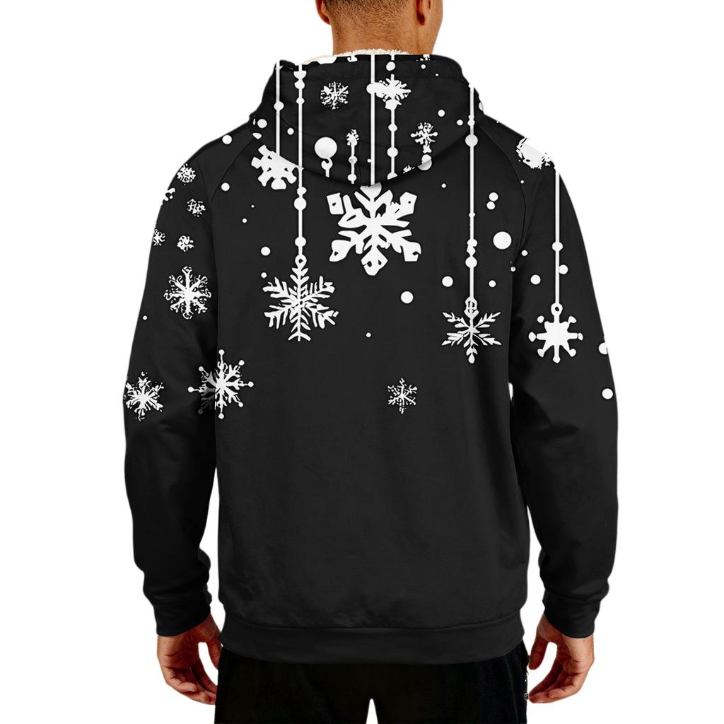 Men's Casual Long-Sleeve Fleece Hoodie With Pockets