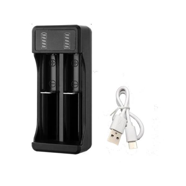 

Зарядное устройство для литиевых батарей, 1 слот, 3,7 В, USB-зарядное устройство со световым индикатором, перезаряжаемая литиевая батарея для 16340, 14500, 18650, 26650