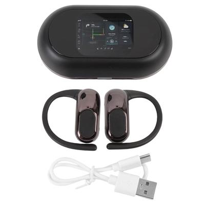 Smarte Übersetzungs-Ohrhörer Vollfarb-Touchscreen HIFI-Klangqualität Mehrsprachig Bluetooth-Übersetzer Schwarz