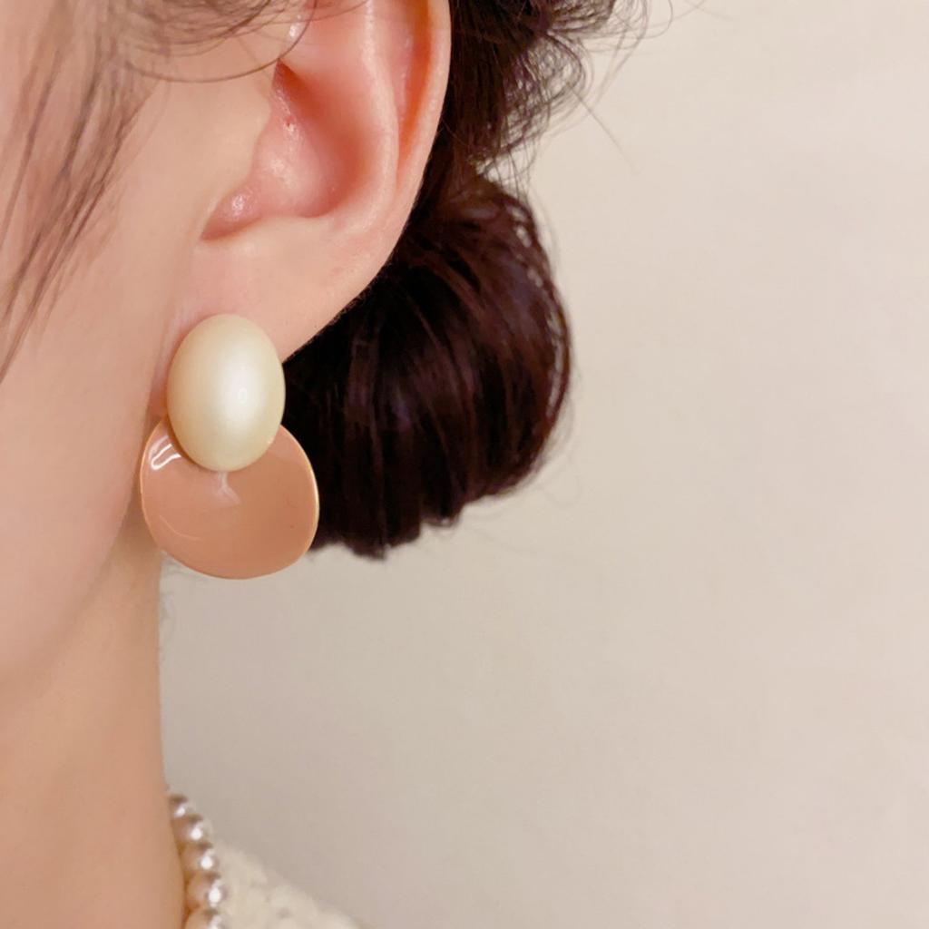 2026 Trendy Geometric Stud Earrings for Women Korean Elegant Light Luxury Irregular Earring Fashion Simple Jewelry Girls Gift