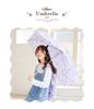 Arisana Folding Umbrella for Ribbon Storage Name Tag Antique 55cm Kids, Girls, Hand-Open, Pattern, Bag, Included, Pink,