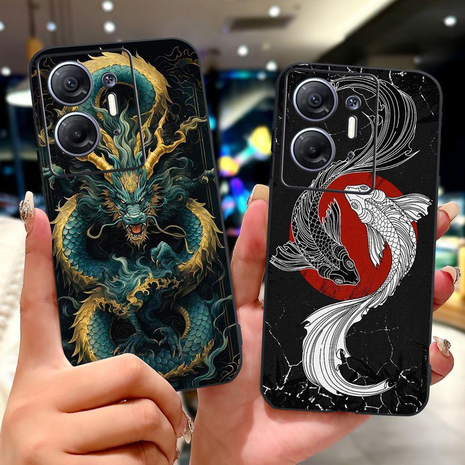 For Infinix Hot 30 5G Elegant Butterfly Cat Printed Phone Case For Infinix Hot30 5G X6832 Black Silicone Soft TPU Cases Bumpers