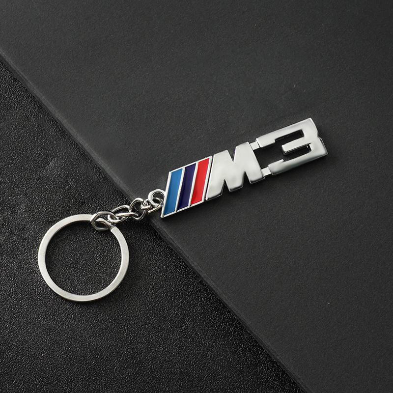 New 3D Metal Car Emblem Keychain Key Chain Keyrings Key Holder for BMW M3 M5 M Power Auto Modification Accessories Fashion Gift lcmn88