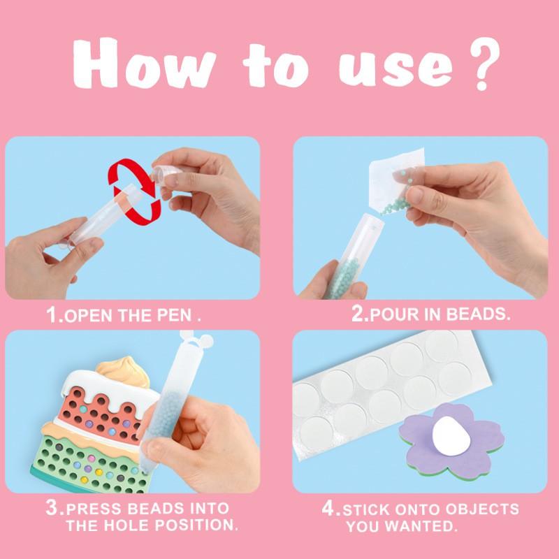 DIY Bead Pen Craft Kit Kids - Princess-Themed Sticker Art Set With 5 Or 10 Soft Silicone Templates Educational Handmade Toy