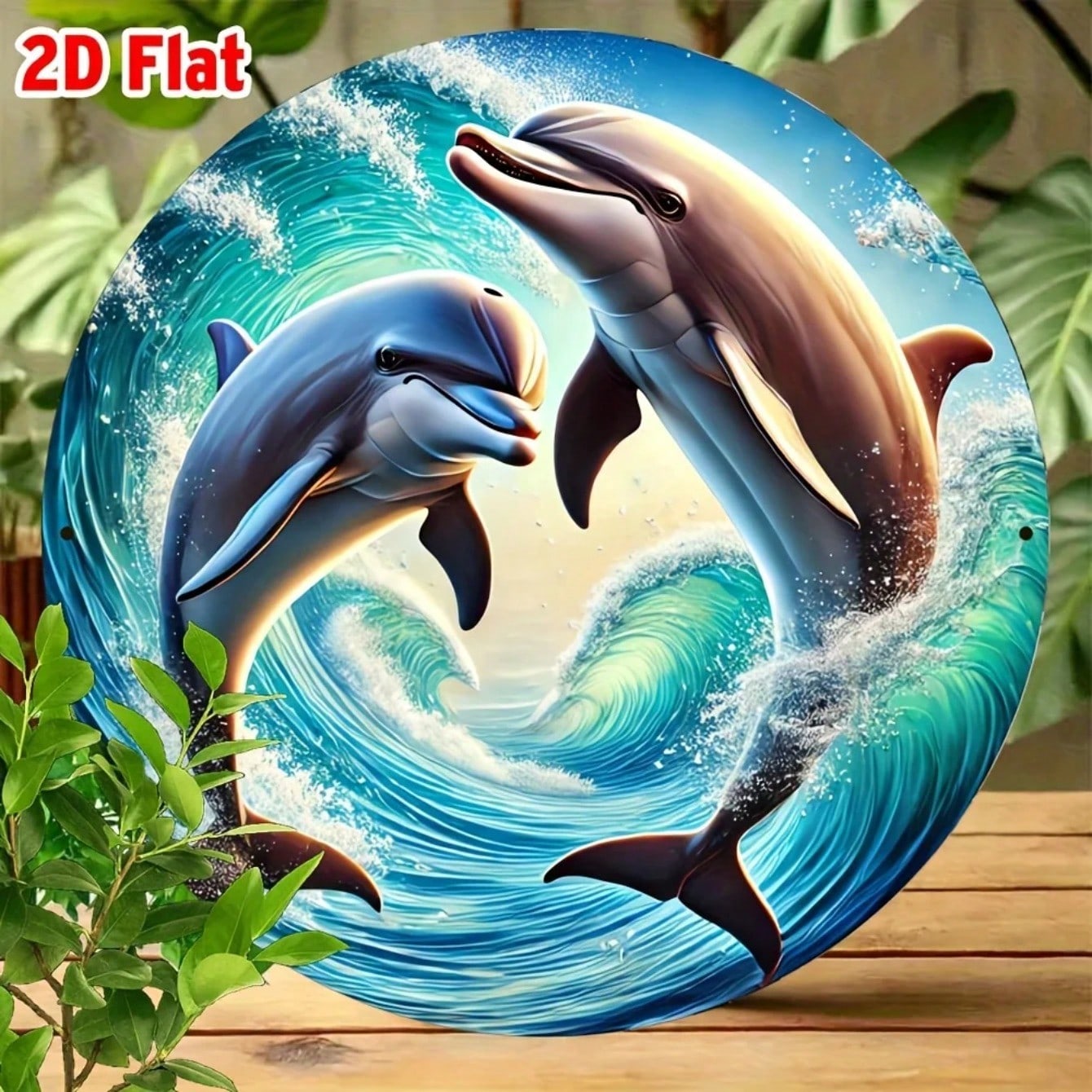 2D Metal Wall Art Round Sign Home Decor Living Dining Room 20x20