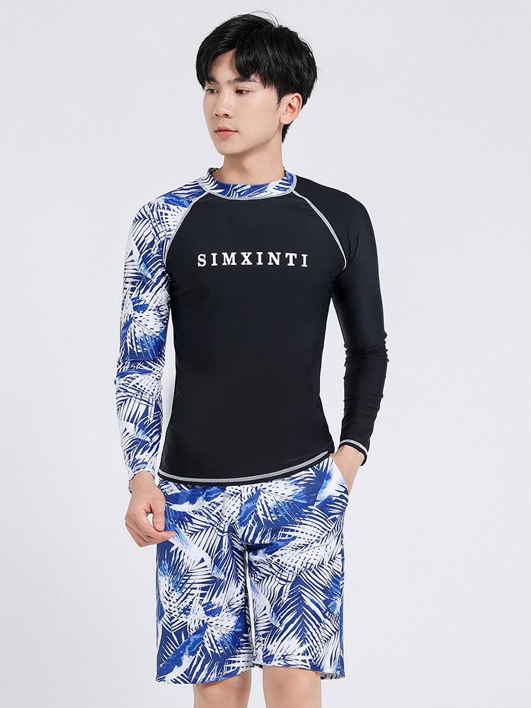 Men's Korean Style Three-Piece Slimming Sun Protection Surf Suit
