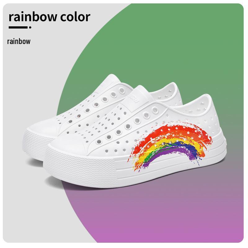 

Women s Water-Resistant Non-Slip Beach Sandals - Height-Increasing, Thick Hollowed-Out Summer Shoes Size 39