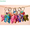 Thai Floral Fabric Little Elephant Keychain Bag Charm Travel Souvenir Gift Creative Keyring