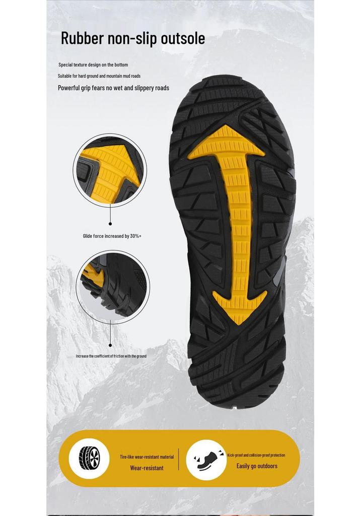 Men's Plus Size Non-Slip Breathable Outdoor Hiking & Mountaineering Shoes
